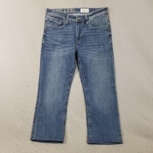 TK Axel Slim Boot Jeans Mens 34x27 Blue Medium Wash Stretch Denim Pants